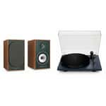 Комплект активних колонок Triangle BR02 CONNECT (Burgundy) + програвач вінілу Lunar 1 (Blue)