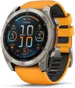 Спортивний годинник Garmin Fenix 8 51mm AMOLED Sapphire Titanium w. Spark Orange/Graphite Silicone Band (010-02905-10/11)