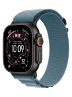 Apple Watch Ultra 3 GPS + Cellular 49mm Black Titanium Case with Light Blue Alpine Loop – Medium (MF254+MG9L4)