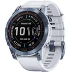 Garmin Fenix 7 Sapphire Solar Mineral Blue DLC Titanium with Whitestone Band (010-02540-24/25)