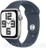 Смарт-годинник Apple Watch SE 2 GPS 44mm Silver Aluminium Case with Storm Blue Sport Band S/M (MREC3)