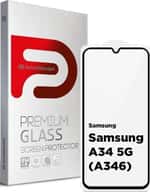 Защитное стекло ArmorStandart Full Glue Samsung A34 5G (A346) Black (ARM66203)