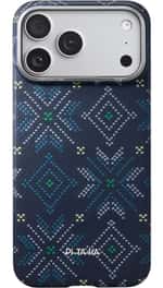 Pitaka Ultra-Slim Threads of Winter для iPhone 17 Pro Max Navy