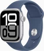 Смарт-годинник Apple Watch Series 10 GPS 42mm Silver Alu. Case w. Denim Sport Band - M/L (MWWC3)