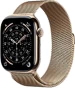 Смарт-годинник Apple Watch Series 11 GPS + Cellular 46mm Gold Tit. Case w. Gold Milanese Loop - M/L (MFD84)