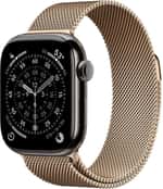 Смарт-годинник Apple Watch Series 11 GPS + Cellular 42mm Slate Tit. Case w. Gold Milanese Loop (MF9K4+MGJ04)
