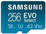 Карта пам'яті Samsung 256GB microSDXC UHS-I U3 V30 A2 EVO Select + SD Adapter MB-ME256KA