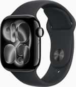 Смарт-годинник Apple Watch Series 11 GPS 42mm Jet Black Alu. Case w. Black S. Band - M/L (MEQU4)