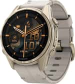Garmin Fenix 8 43mm AMOLED Sapphire Soft Gold with Limestone Leather Band (010-02903-40)