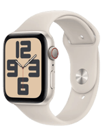 Apple Watch SE 2 GPS + Cellular 44mm Starlight Aluminum Case with Starlight Sport Band S/M (MRGT3)