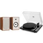 Set of active speakers Triangle BR03 CONNECT (Oak) + Lunar 3 vinyl turntable (Black)
