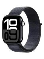 Apple Watch Series 10 GPS 46mm Jet Black Aluminum Case with Ink Sport Loop (MWWR3)