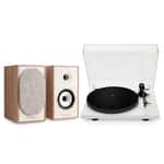 Комплект активних колонок Triangle BR02 CONNECT (Light Oak) + програвач вінілу Lunar 1 (White)