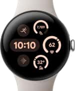 Смарт-годинник Google Pixel Watch 3 45 mm LTE Polished Silver Aluminum Case/Porcelain Active Band