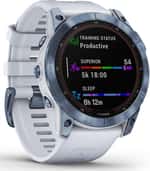 Garmin Fenix ​​7X Sapphire Solar M. Blue DLC Titanium w. Whitestone Band (010-02541-14/15)