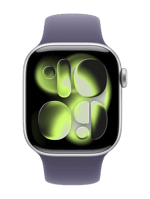 Apple Watch Series 11 GPS 46mm Silver Aluminum Case with Anchor Blue Sport Band - S/M