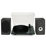 Комплект активних колонок Triangle BR02 CONNECT (Black) + програвач вінілу Lunar 1 (Green)