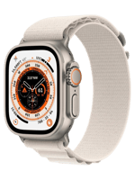 Смарт-годинник Apple Watch Ultra GPS + Cellular 49mm Titanium Case with Starlight Alpine Loop - Medium (MQF03/MQFR3)