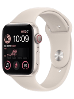 Apple Watch SE 2 GPS + Cellular 40mm Starlight Aluminum Case with Starlight Sport Band - S/M (MNTK3/MRFY3/MRFW3)