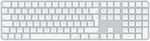 Apple Magic Keyboard with Touch ID and Numeric Keypad for Mac with Apple Silicon USB-C - White Keys (MXK73)