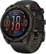 Смарт-часы Garmin Fenix ​​8 43mm AMOLED Sapphire Carbon Gray DLC Tit. w. Black/Pebble Gray S. Band (010-02903-20/21/28)