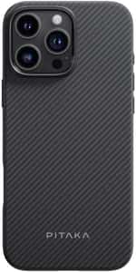 Pitaka Military-Grade Protective Case Classic Twill 600D Black/Grey for iPhone 16 Pro Max (KI1601PMPA)