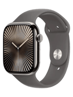 Смарт-часы Apple Watch Series 10 GPS + Cellular 46mm Natural Titanium Case w. Stone Grey Sport Band - S/M (MWY93)