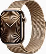 Смарт-годинник Apple Watch Series 10 GPS + Cellular 46mm Gold Titanium Case w. Gold Milanese Loop - M/L (MX003)