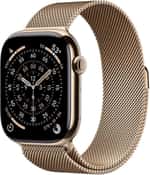 Смарт-часы Apple Watch Series 11 GPS + Cellular 46mm Gold Tit. Case w. Gold Milanese Loop - S/M (MFD74)