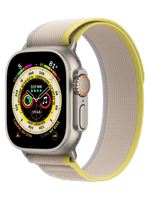 Смарт-часы Apple Watch Ultra GPS + Cellular 49mm Titanium Case with Yellow/Beige Trail Loop - S/M (MNHD3/MNHK3)