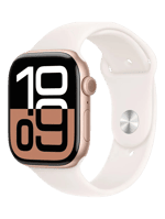 Apple Watch Series 10 GPS 42mm Rose Gold Aluminum Case with Light Blush Sport Band - S/M (MWWH3)