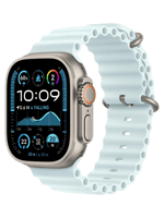 Apple Watch Ultra 2 2024 GPS + Cellular 49mm Natural Titanium Case with Ice Blue Ocean Band (MYT03+MXTF3)