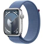 Смарт-часы Apple Watch Series 9 GPS + Cellular 45mm Silver Aluminum Case with Winter Blue Sport Loop (MRMJ3)