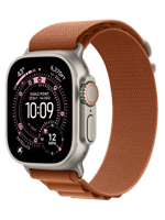 Apple Watch Ultra 3 GPS + Cellular 49mm Natural Titanium Case with Terra Cotta Alpine Loop - Small (MF1V4+MFTA4)
