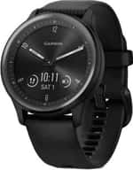 Garmin Vivomove Sport Smartwatch with Black Case and Slate Accents (010-02566-00)