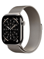 Apple Watch Series 11 GPS + Cellular 46mm Slate Titanium Case with Natural Milanese Loop - S/M (MFC14+MGJ24)