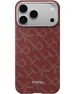 Чехол Pitaka Ultra-Slim Monogram для iPhone 17 Pro Max Red/Gold (KI1702PTKP)