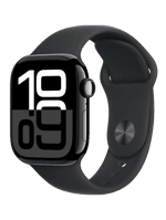 Смарт-годинник Apple Watch Series 10 GPS + Cellular 42mm Jet Black Alu. Case w. Black Sport Band - S/M (MWX63)