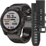 Garmin Fenix 7X Sapphire Solar C. Grey DLC Titanium w. Carbon Grey DLC Vented T. Band (010-02541-27)