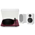 Комплект активних колонок Triangle AIO Twin (White) + програвач вінілу Lunar 1 (Burgundy)