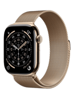 Смарт-годинник Apple Watch Series 11 GPS + Cellular 42mm Natural Tit. Case w. Gold Milanese Loop (MF9H4+MGJ04)