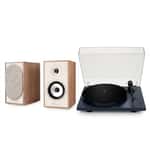 Комплект активних колонок Triangle BR02 CONNECT (Light Oak) + програвач вінілу Lunar 1 (Blue)