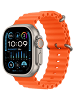 Apple Watch Ultra 2 GPS + Cellular 49mm Titanium Case with Orange Ocean Band (MREH3)