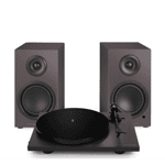 Комплект активных колонок Triangle LN01A (Chestnut) + виниловый проигрыватель Lunar 1 (Black)