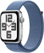 Apple Watch SE 2 GPS 44mm Silver Aluminium Case with Winter Blue Sport Loop (MREF3) [No Box]