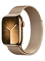 Смарт-годинник Apple Watch Series 9 GPS + Cellular 41mm Gold S. Steel Case w. Gold Milanese Loop (MRJ73)