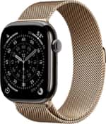 Смарт-годинник Apple Watch Series 11 GPS + Cellular 46mm Slate Tit. Case w. Gold Milanese Loop - M/L (MFC14+MGJ54)