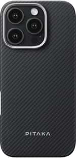 Pitaka Ultra-Slim Case Classic Twill 600D Black/Grey for iPhone 16 Pro Max (KI1601PMA)