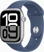 Смарт-часы Apple Watch Series 10 GPS 46mm Silver Alu. Case w. Denim Sport Band - M/L (MWWM3)