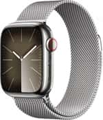 Смарт-годинник Apple Watch Series 9 GPS + Cellular 41mm Silver S. Steel Case w. Silver Milanese Loop (MRJ43)